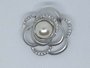 deftige Broche, witte parel, strass_