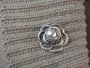 deftige Broche, witte parel, strass_